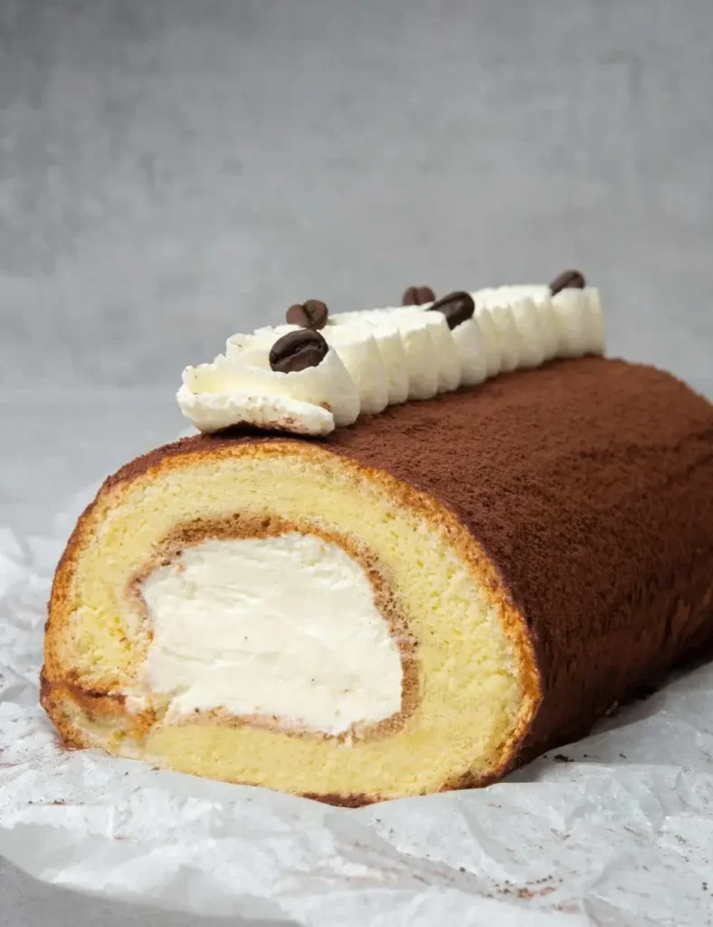 Tiramisu cake roll