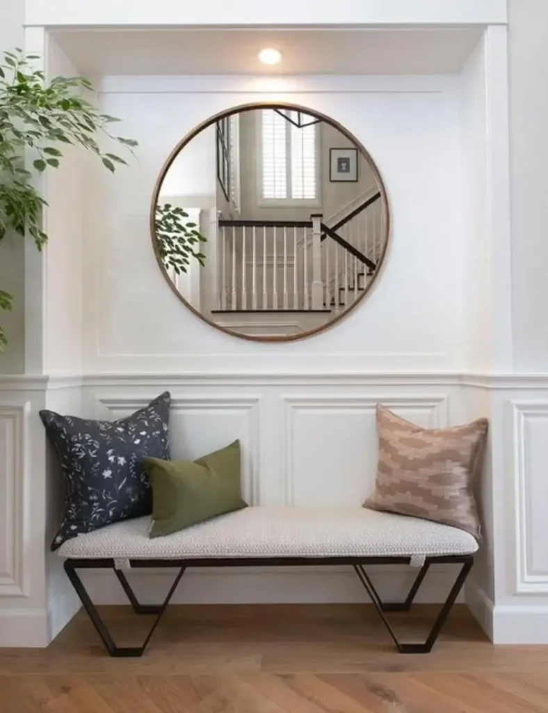 Use a Slim Bench to Anchor a Mirror Moment