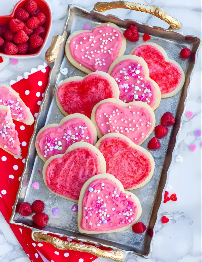Valentine’s Day Heart Shaped Sugar Cookies