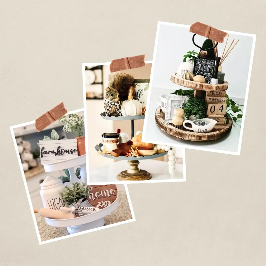 Farmhouse Tiered Tray Decor Ideas