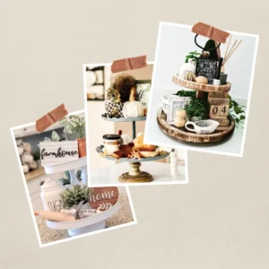 Farmhouse Tiered Tray Decor Ideas