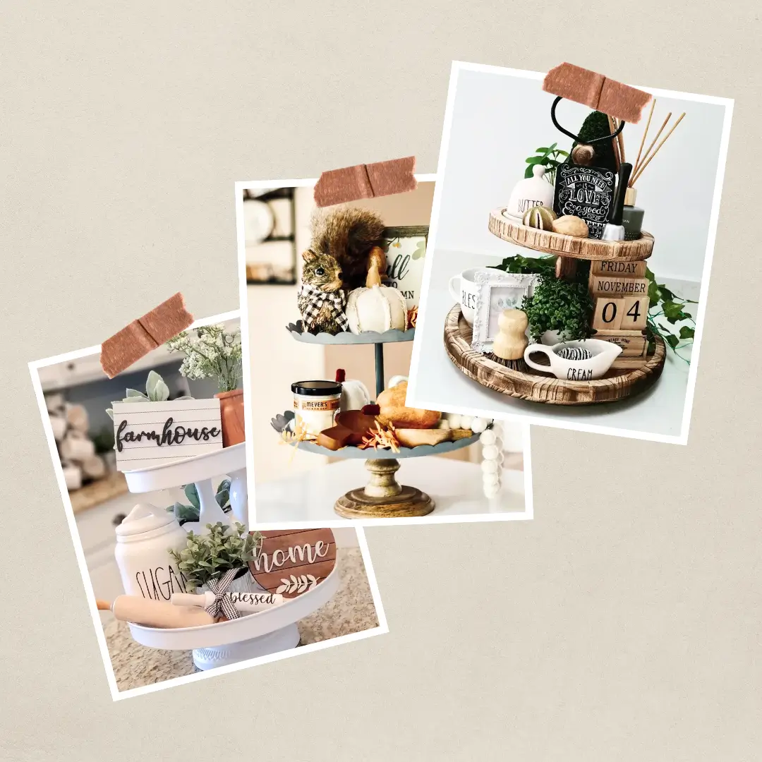 Farmhouse Tiered Tray Decor Ideas