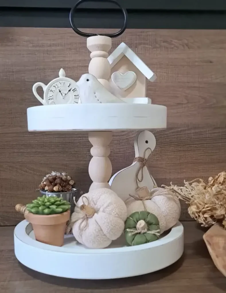 farmhouse tiered tray decor ideas (6)