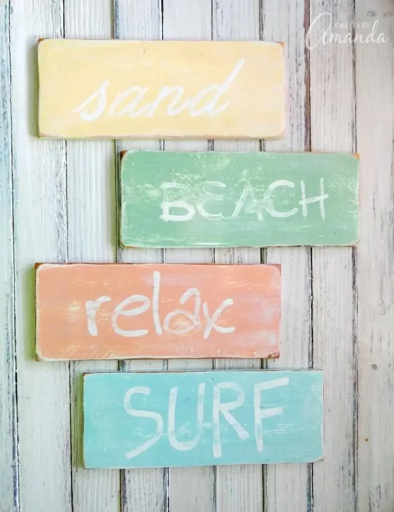 WEATHERED BEACH SIGNS